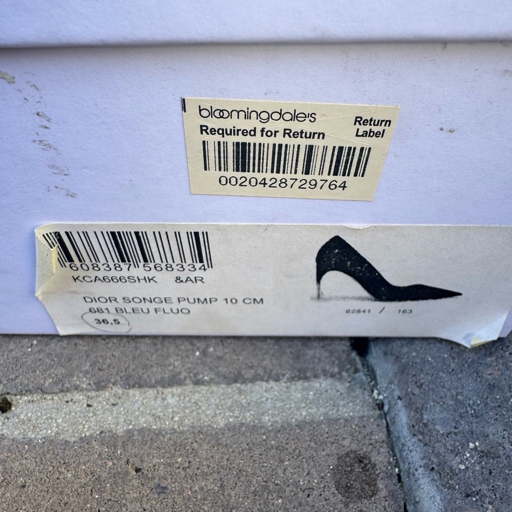 Christian Dior Songe Perspex Heel Blue Pointed Toe Pumps - Picture 7 of 11